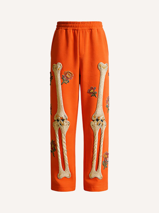 Love Is Forever Skeleton Print Pants