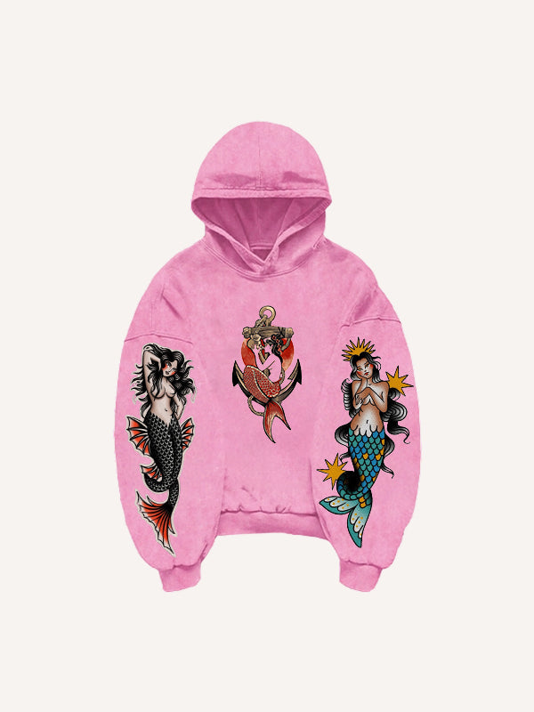 Mermaid Tattoo Retro Fashion Sweatshirt
