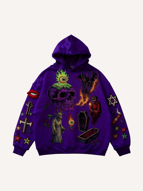 Brave Hellfire Textured Hooded Sweatshirt