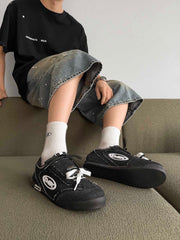 Retro Versatile Double Lace German Trainer Sneakers