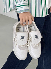 Retro Colorblock Flap Lace German Trainer Sneakers