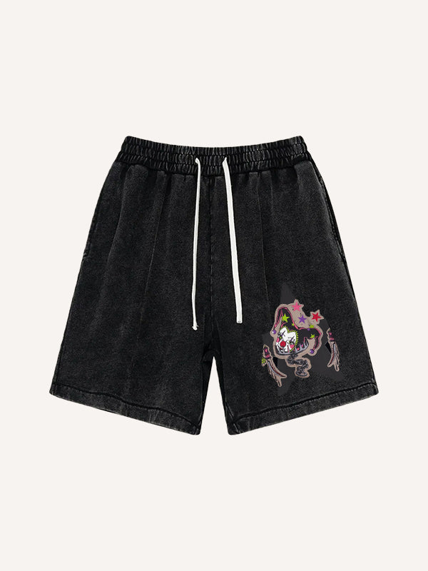 No one should be the clown in love Pure cotton printed shorts