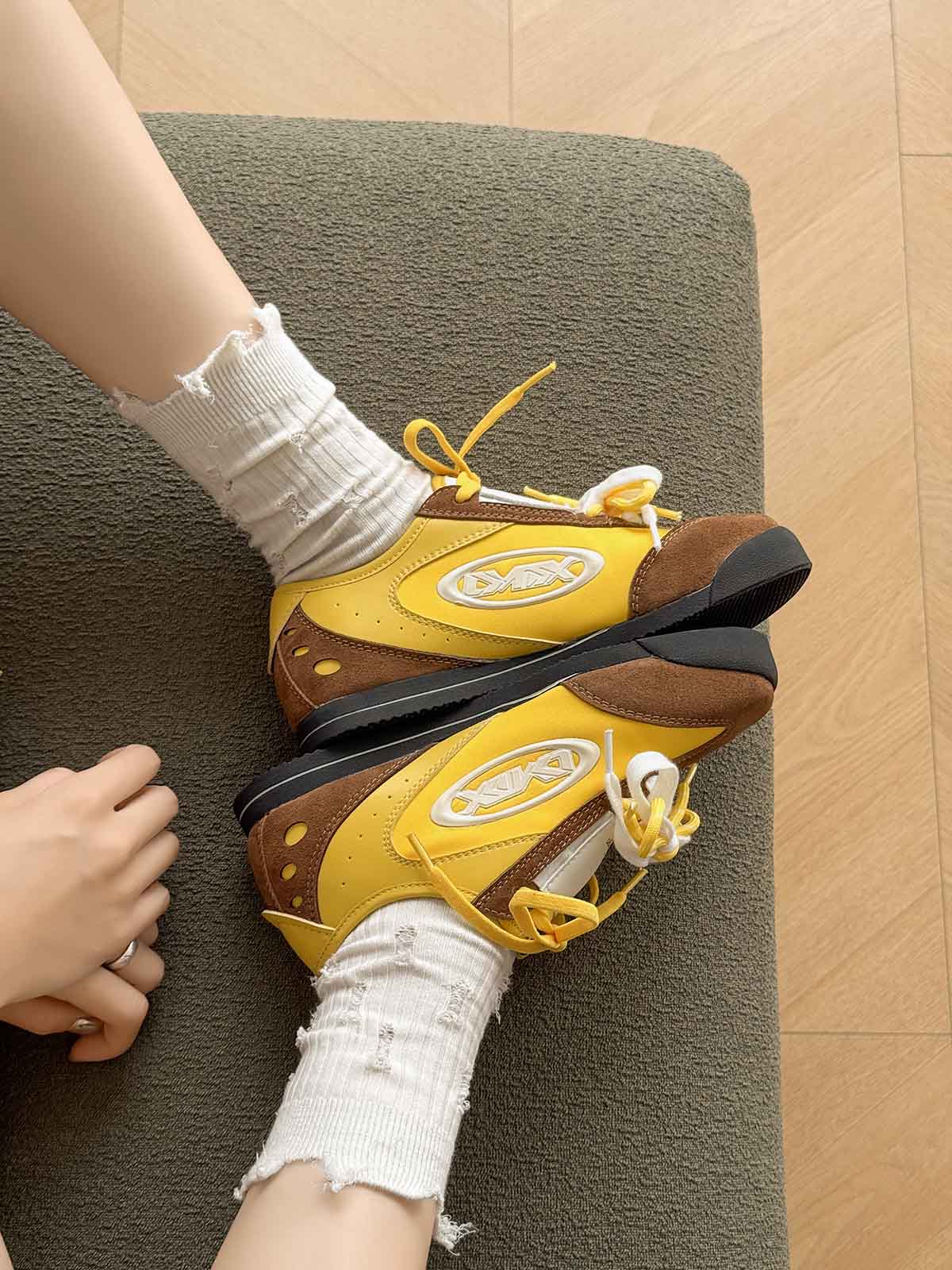 Retro Versatile Double Lace German Trainer Sneakers