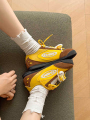 Retro Versatile Double Lace German Trainer Sneakers