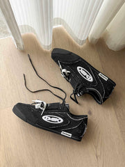 Retro Versatile Double Lace German Trainer Sneakers