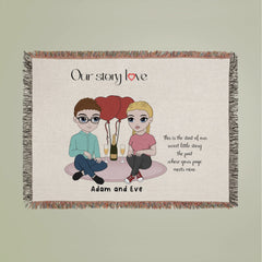 Our story love Woven Blanket
