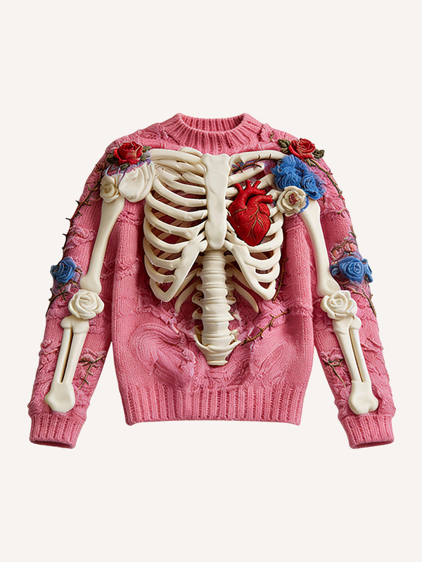 Knit Sweater Imitation 3D Ultra HD Graphic Print Hoodie