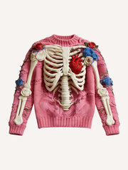 Knit Sweater Imitation 3D Ultra HD Graphic Print Hoodie