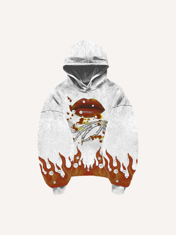 Holy Cross Flame Skull Rap Sweatshirt