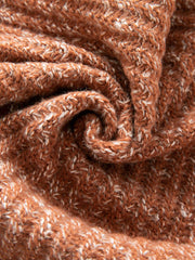 Floral cardigan with turn-down collar and shawl collar knitted sweater