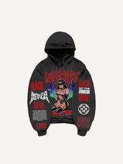 Hand-painted sexy female devil textured sweatshirt