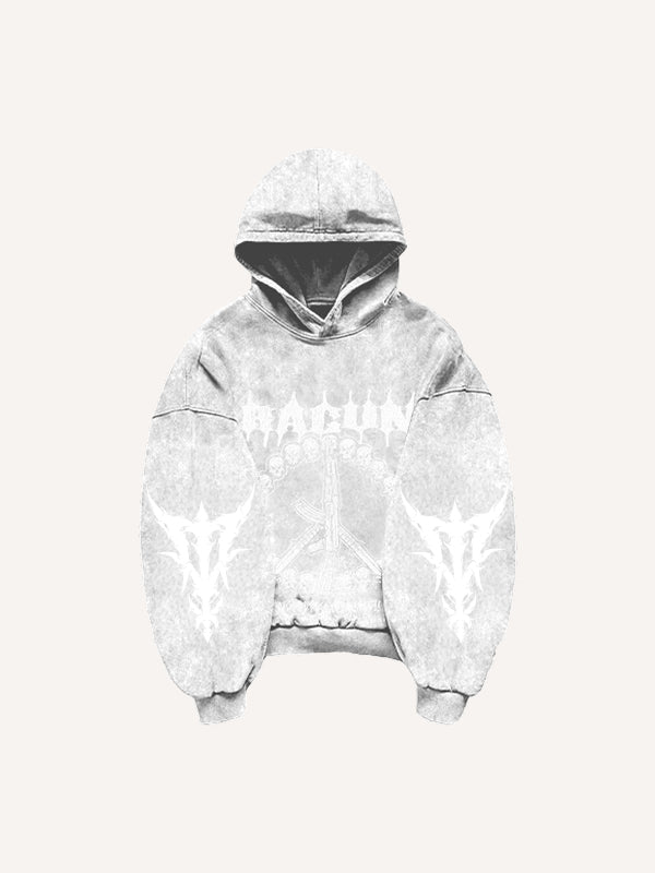 Skull AK hand-painted hip-hop sweatshirt