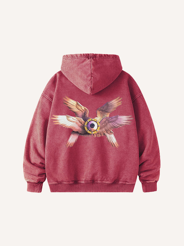 One thought can lead to hell another to heaven Water-washed hoodie