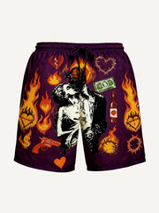 Love is as hot as fire comfortable loose shorts