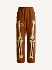 Love Is Forever Skeleton Print Pants