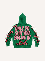 Hooded Skull Print Sweatshirt - Stylish All-Season