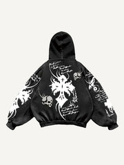 Artist painted Hell Skull Sweatshirt
