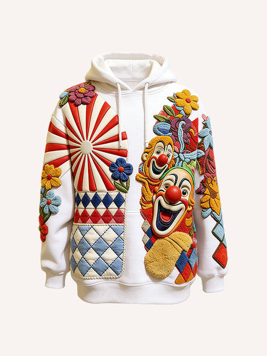 Crazy Clown Birthday Party Print Hoodie