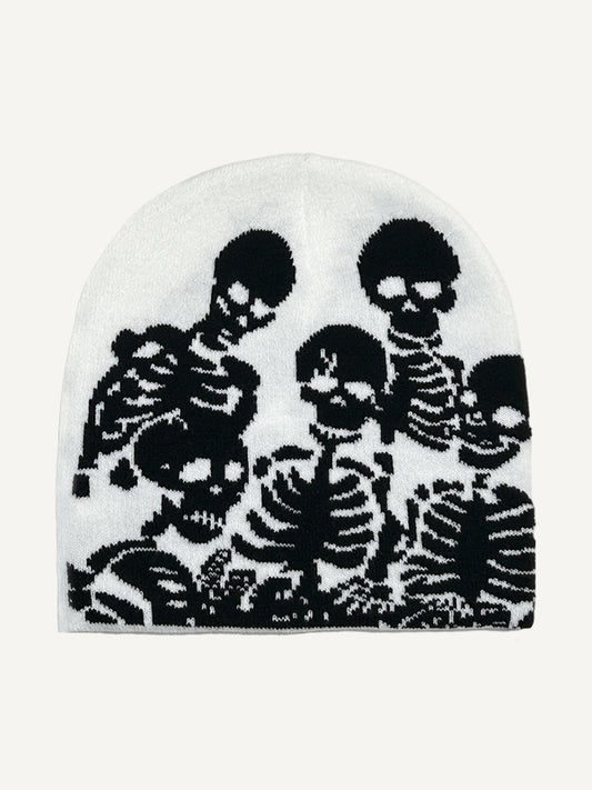 A group of little devils in warm knitted hats