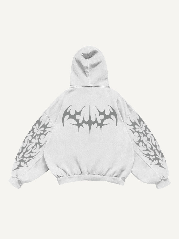 Designer classic distressed floral print sweatshirt
