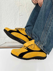 Retro Colorblock Flap Lace German Trainer Sneakers