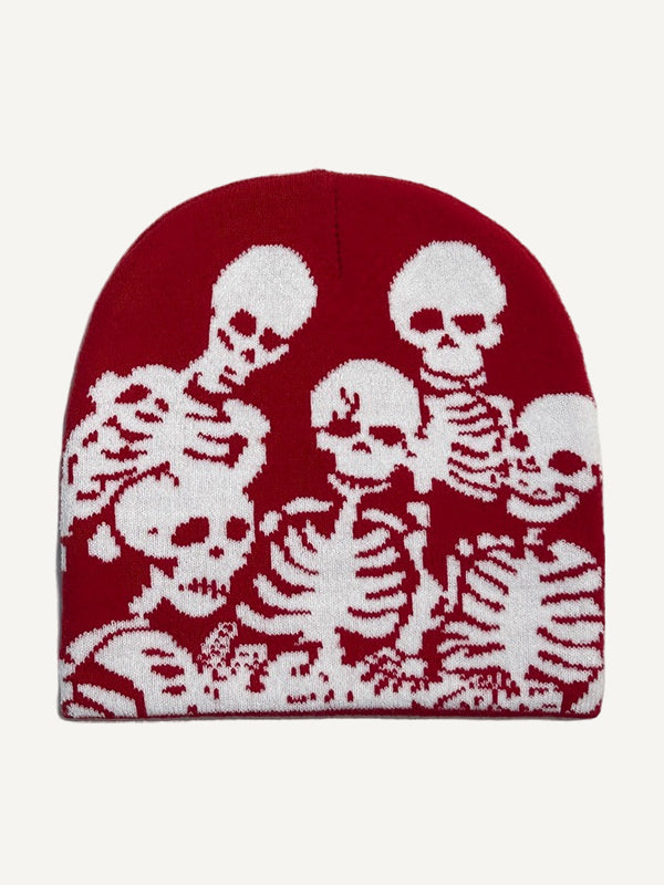 A group of little devils in warm knitted hats