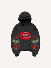 Sexy Monroe girl print distressed street style sweatshirt