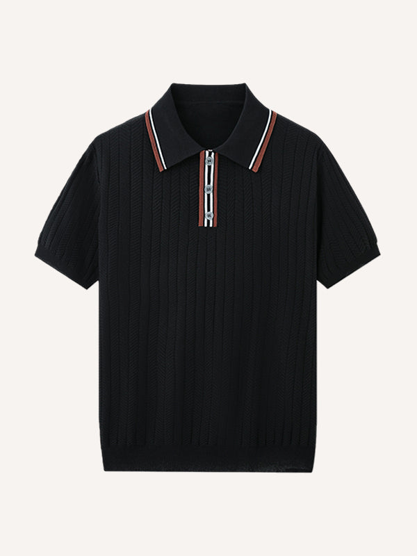 Lapel Jacquard Knit Sweater New Spring/Summer 2026 Collection