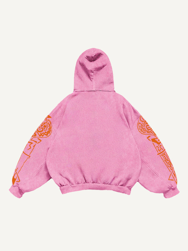 Hand-painted Fuwa hoodie attracting wealth and fortune