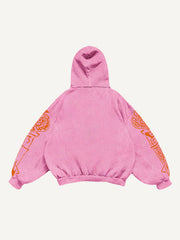 Hand-painted Fuwa hoodie attracting wealth and fortune