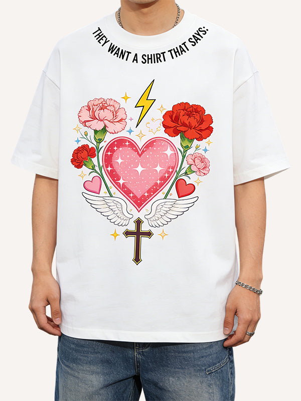 Blessings from Heaven Fashion Printed Short Sleeve