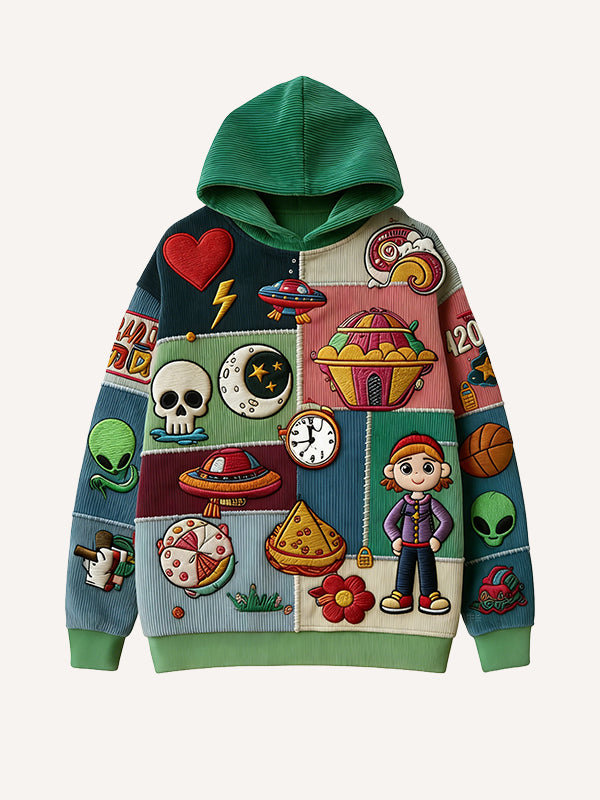 Unspeakable Faith Style Printed Corduroy Sweatshirt