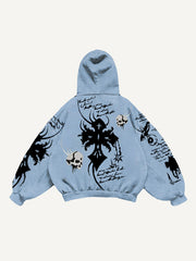 Artist painted Hell Skull Sweatshirt