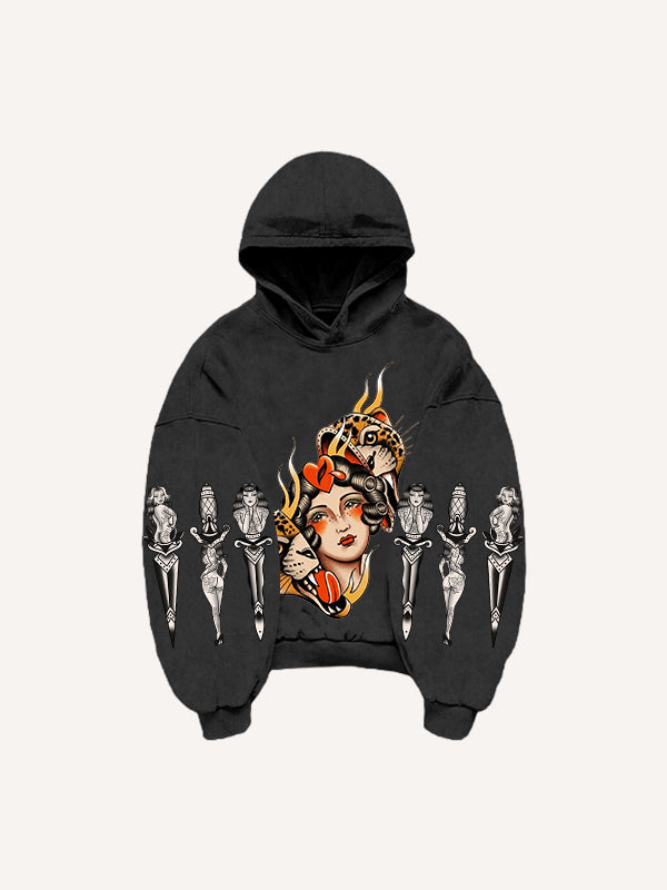 Leopard and Beauty Fire Sweatshirt
