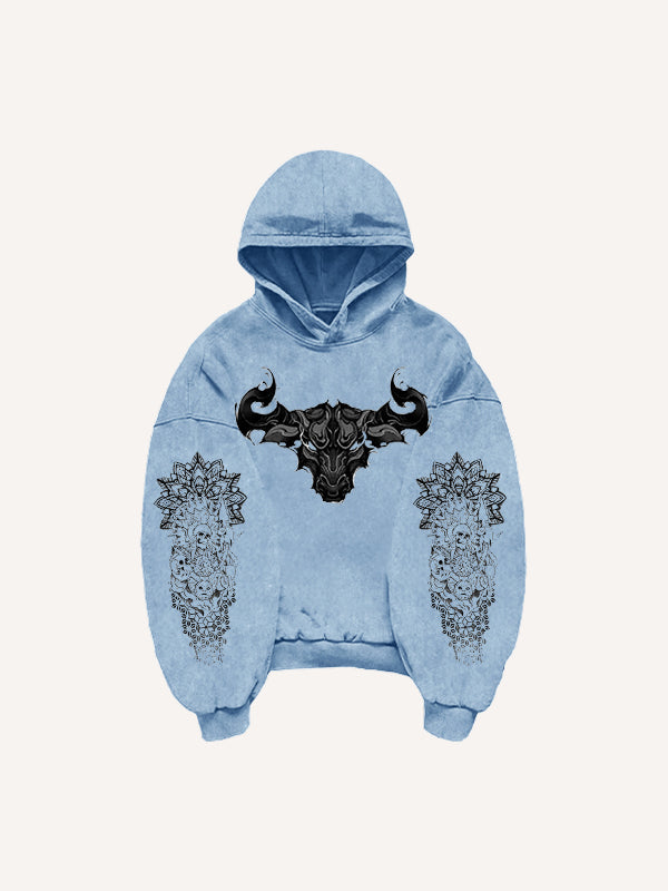 Double Dragon Monster Traditional Classic Pattern Sweatshirt