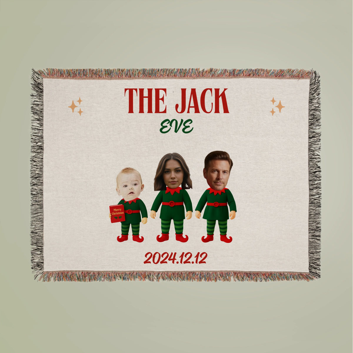 Elf Family Woven Blanket