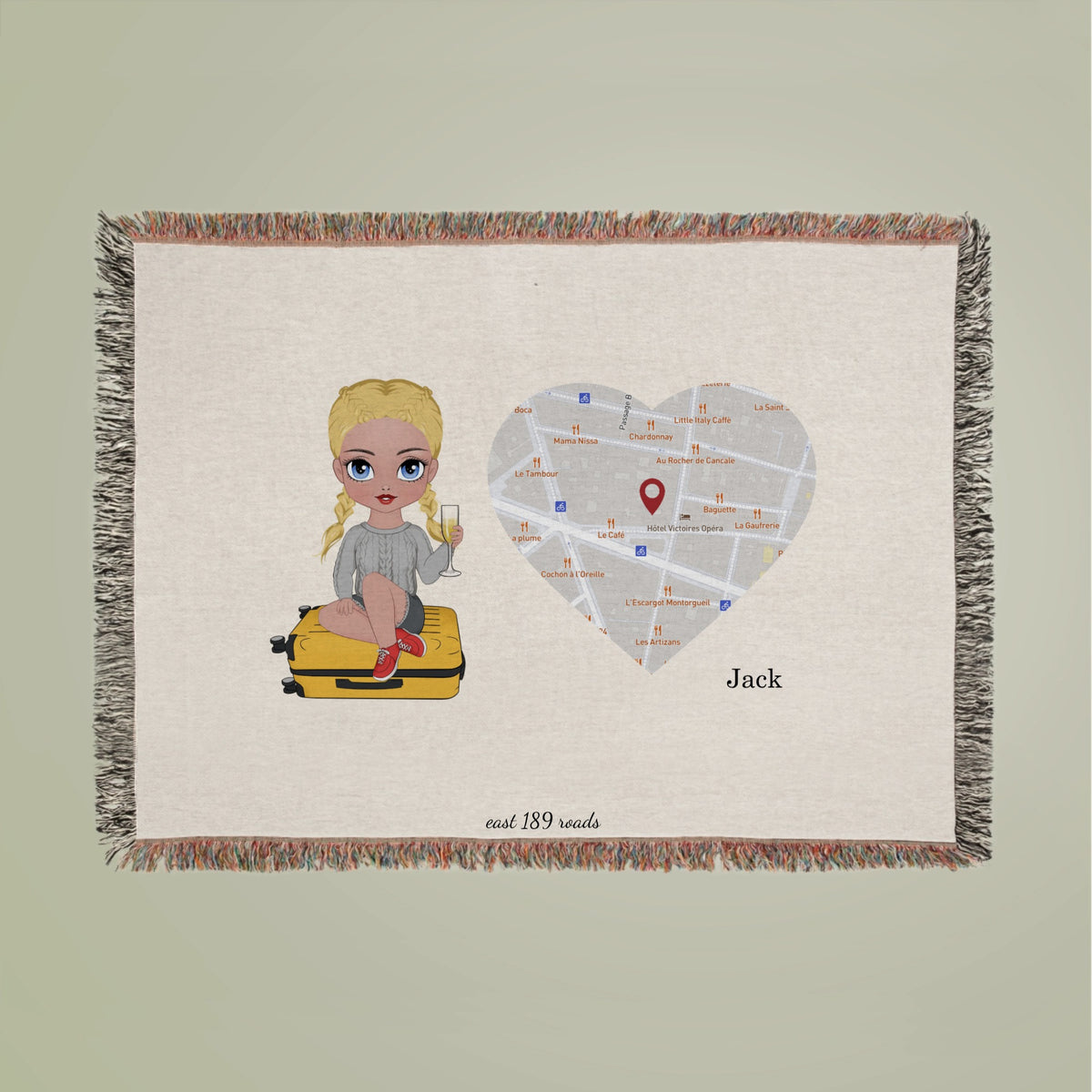 Just a Girl who loves Traveling Woven Blanket