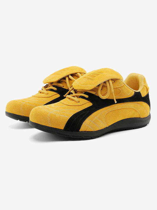 Retro Colorblock Flap Lace German Trainer Sneakers