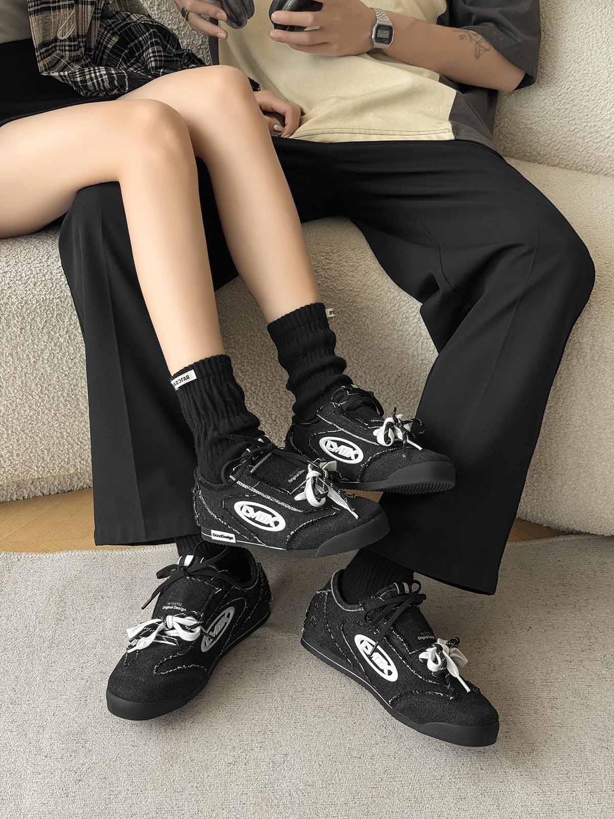 Retro Versatile Double Lace German Trainer Sneakers