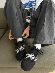 Retro Versatile Double Lace German Trainer Sneakers