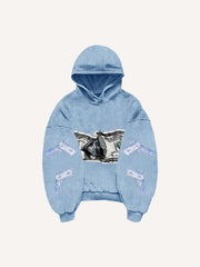 Fashion rejects violence printed sweatshirt