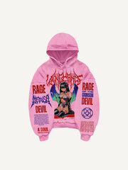 Hand-painted sexy female devil textured sweatshirt