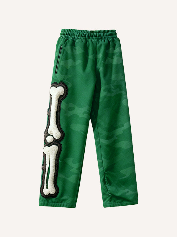 Two-tone skull cool goddess high-definition printed trousers