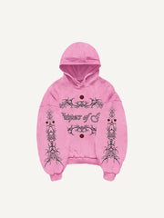 Hand-painted dark witch textured sweatshirt