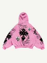 Artist painted Hell Skull Sweatshirt