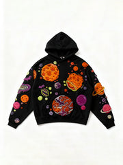 We are from the Happy Planet! Patch Printed Y2K Sweatshirt