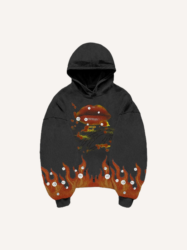 Holy Cross Flame Skull Rap Sweatshirt
