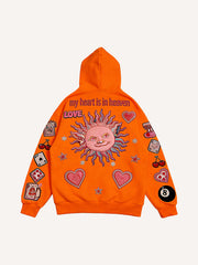 Love-themed printed sweatshirt