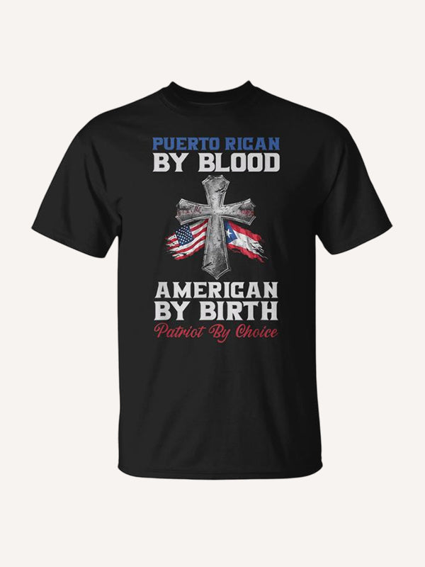 Half Puerto Rican Half American Usa Flag Puerto Rico T-Shirt