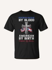 Half Puerto Rican Half American Usa Flag Puerto Rico T-Shirt